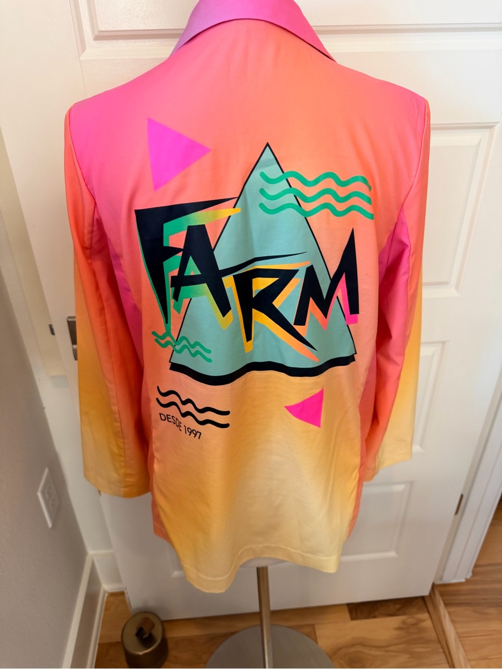 FARM Rio Gradient Graphic Summer Blazer Jacket